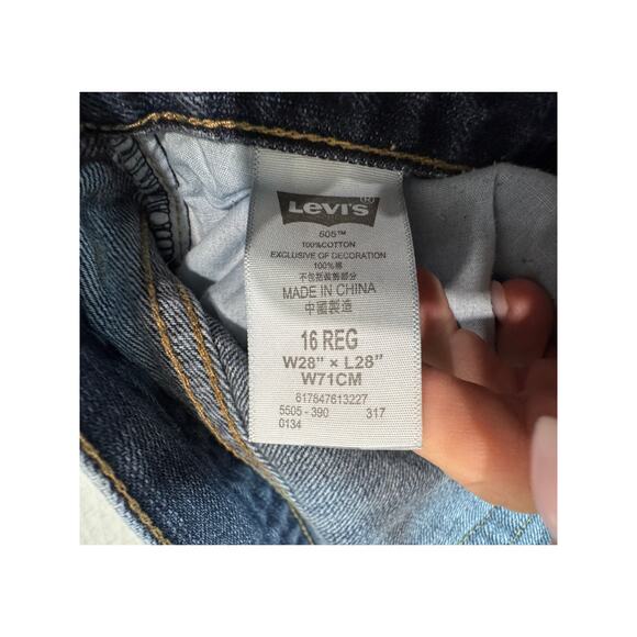 Levis 505 16 Regular Boys/Mens - Picture 10 of 11